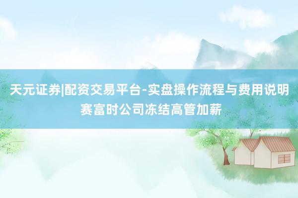 天元证券|配资交易平台-实盘操作流程与费用说明 赛富时公司冻结高管加薪